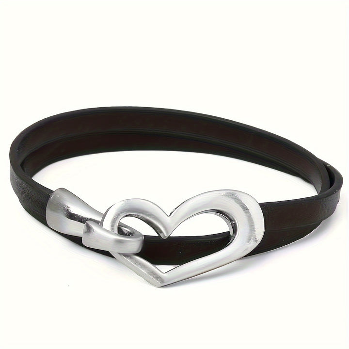 Heartbound Leather Choker Bracelet