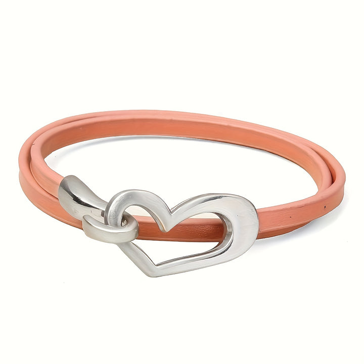 Heartbound Leather Choker Bracelet