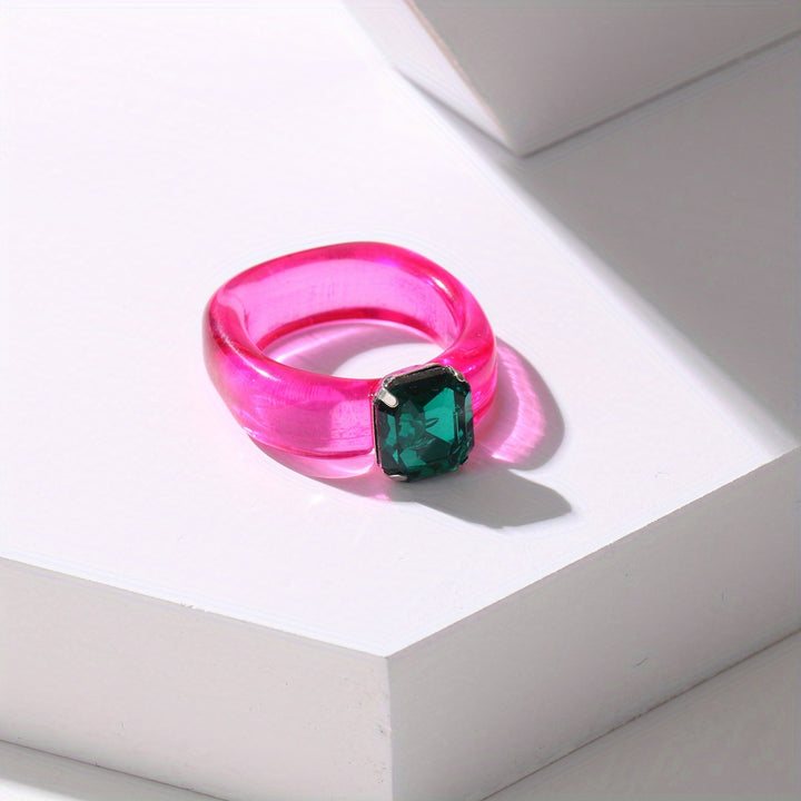 Candy Gloss Translucent Gem Ring