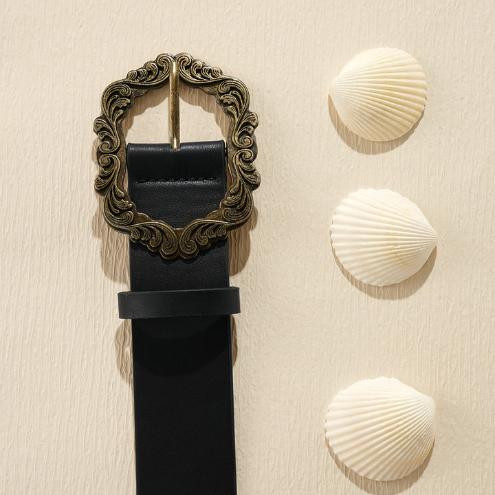 Baroque Buckle Embossed Belt