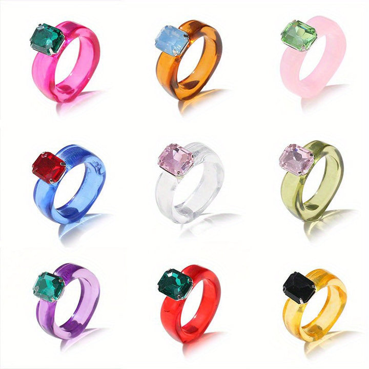 Candy Gloss Translucent Gem Ring