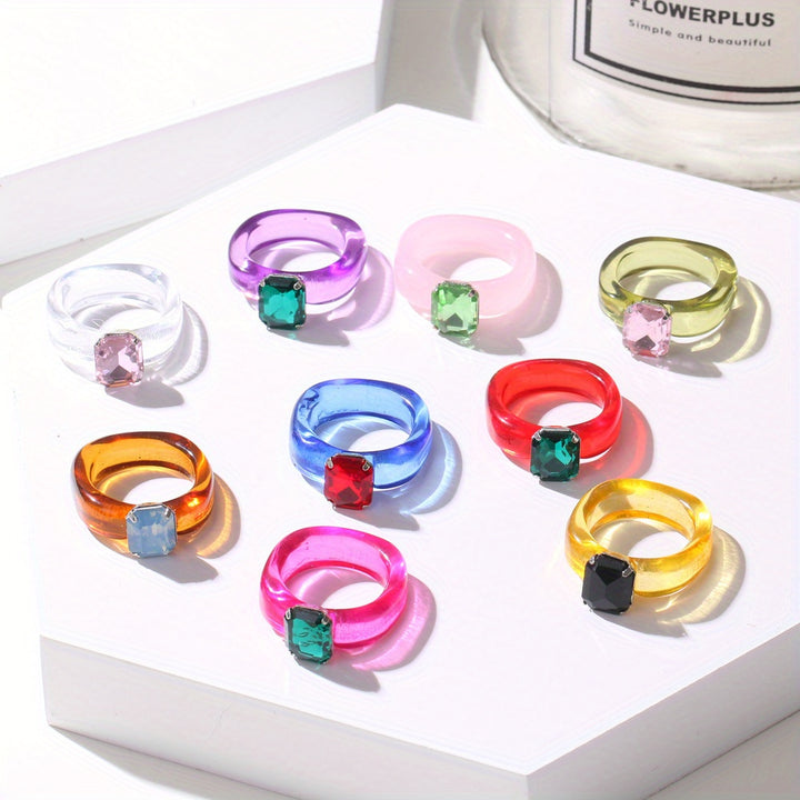 Candy Gloss Translucent Gem Ring