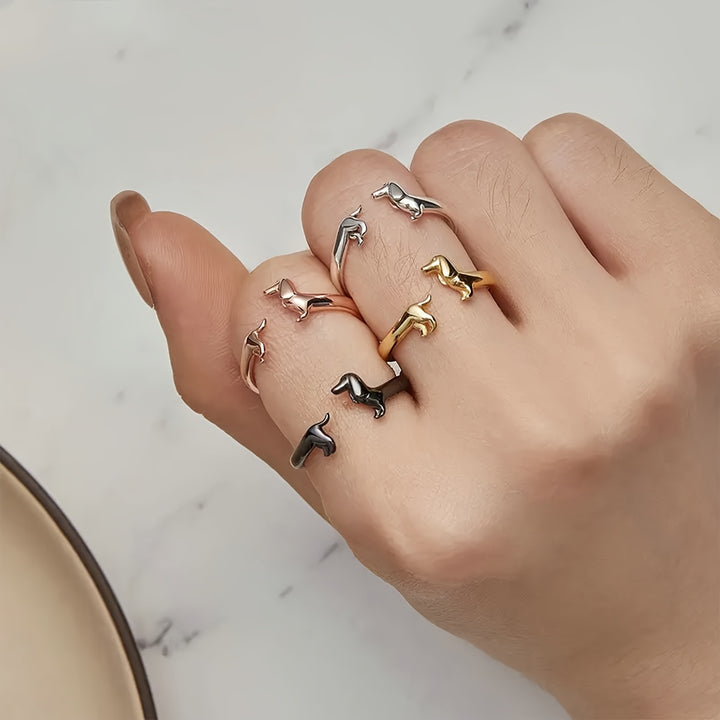 Dachshund Wrap Ring Set