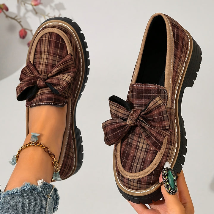 Victoria Plaid Bow Loafer