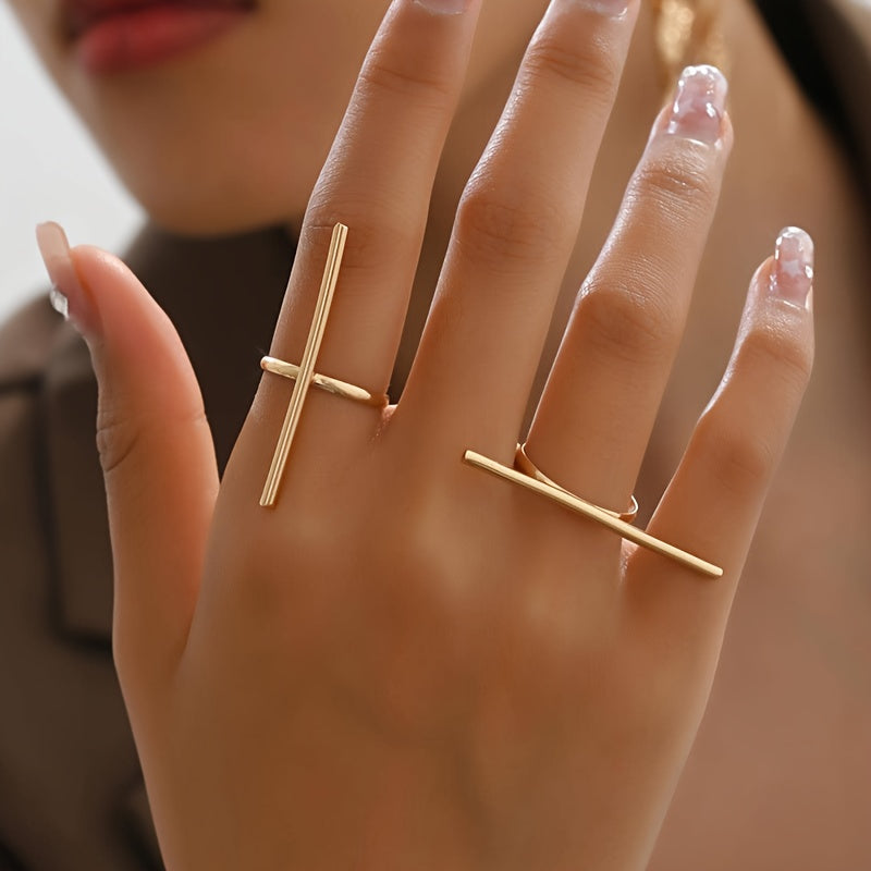 Horizon Bar Ring Set