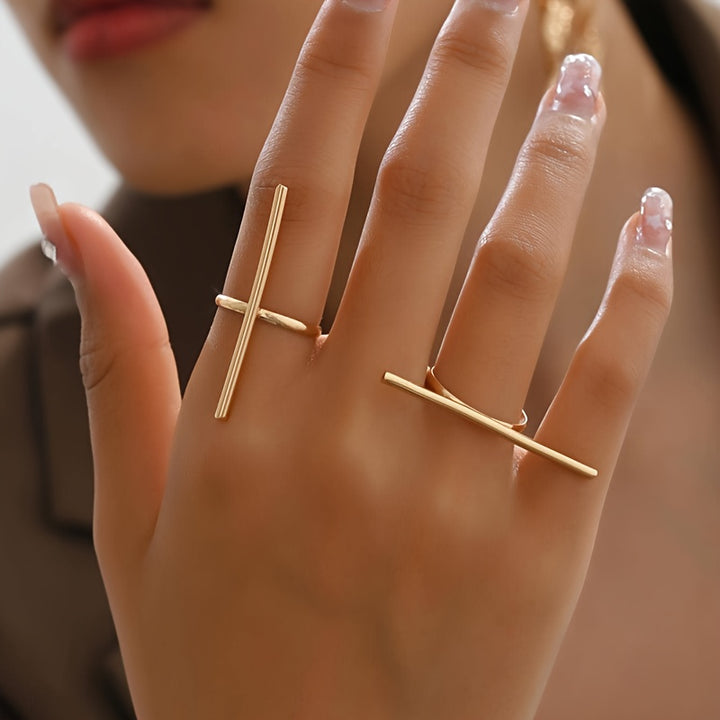 Horizon Bar Ring Set