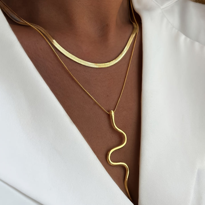 Serpentine Layered Necklace