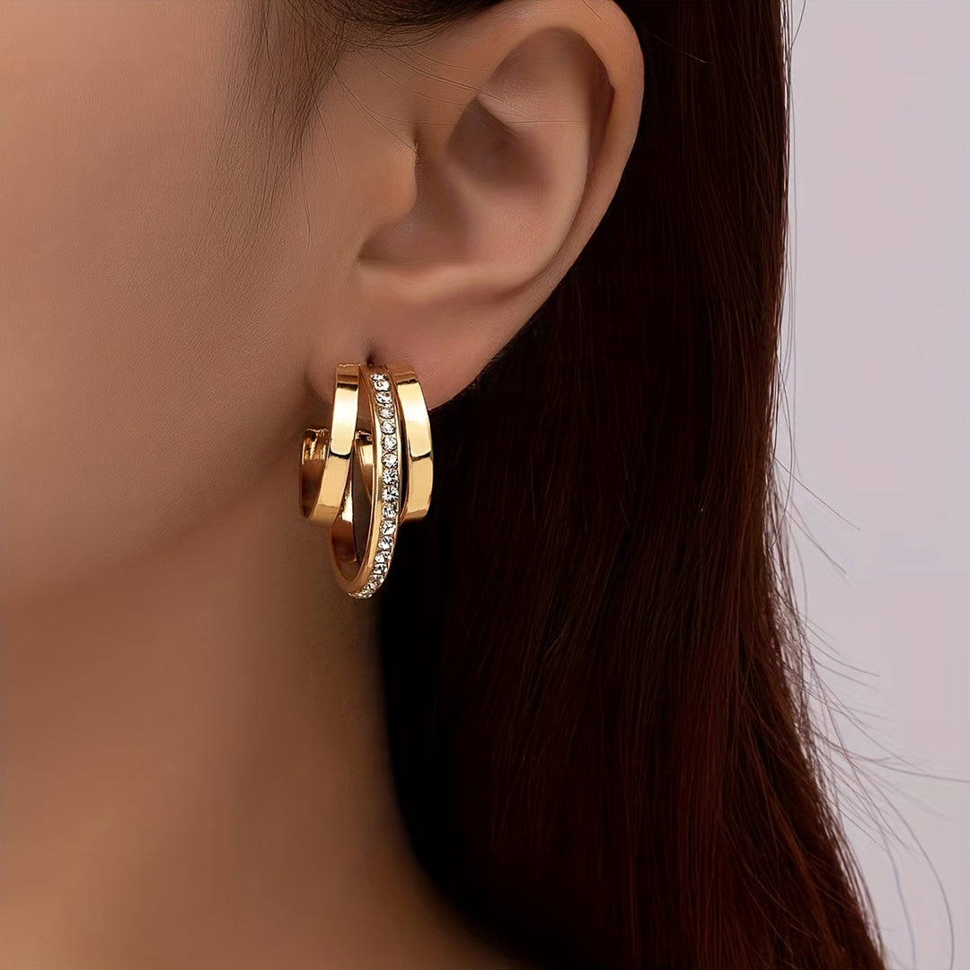 Versailles Curve Hoop Earrings