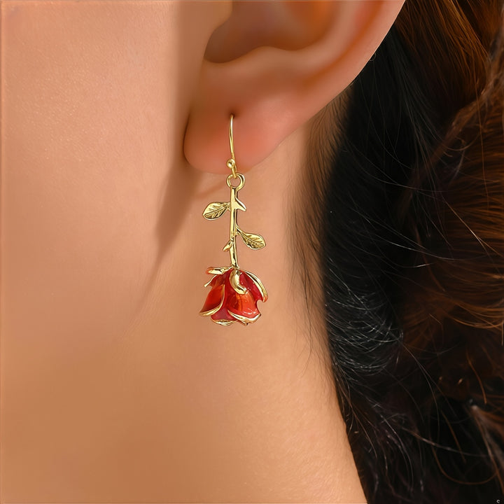 Rosette Drop Earrings