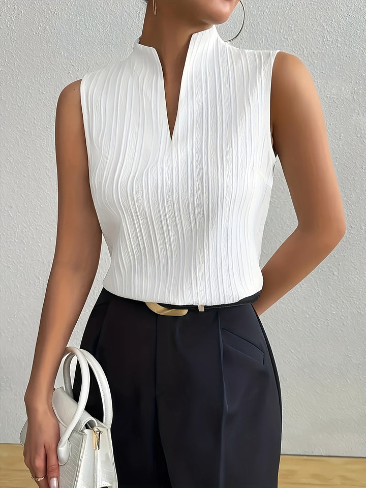 Blanc Pleated Blouse