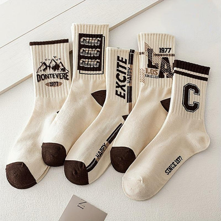 Vintage & Varsity Letter Sock Set