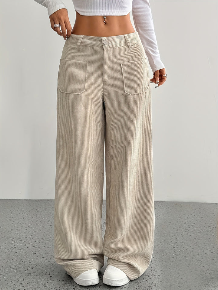 Maison Corduroy Wide-Leg Pant