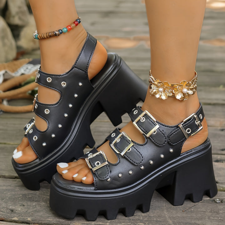 Monolithe Platform Buckle Sandals