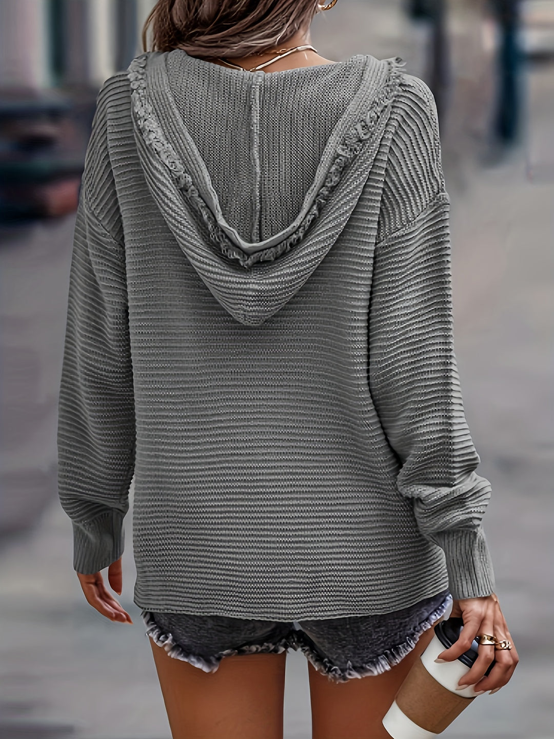 Camille Hooded Knit Sweater