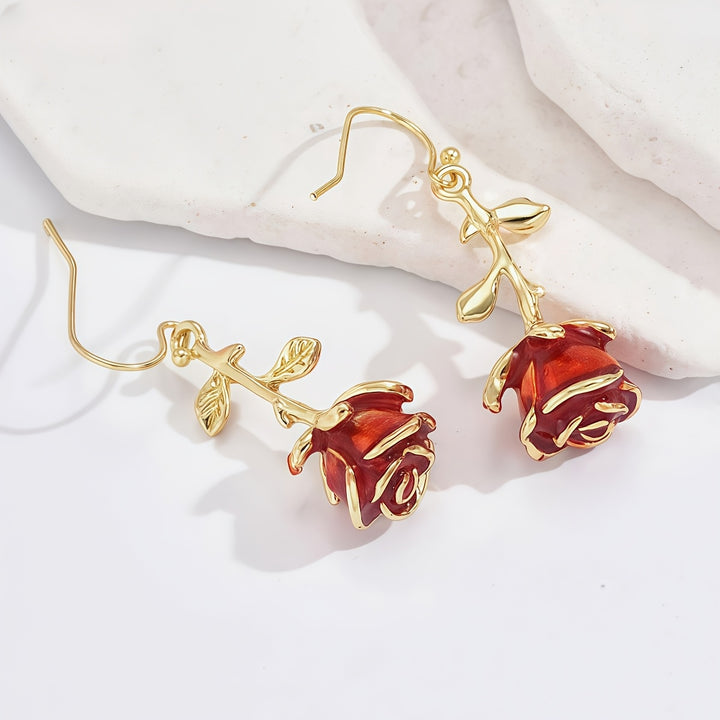 Rosette Drop Earrings