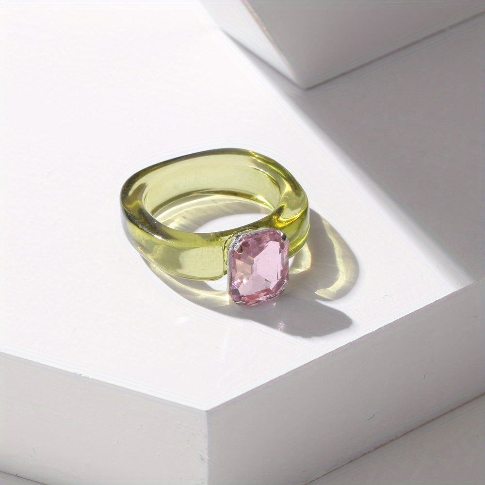 Candy Gloss Translucent Gem Ring