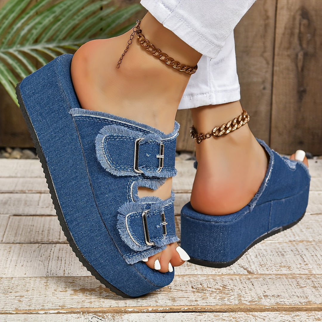 Denim Diva Platform Sandal
