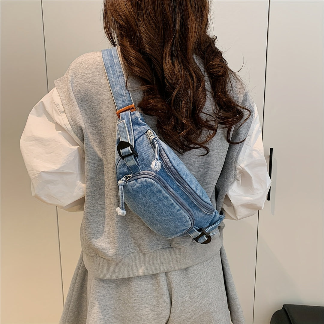 Avalon Washed Denim Sling Bag