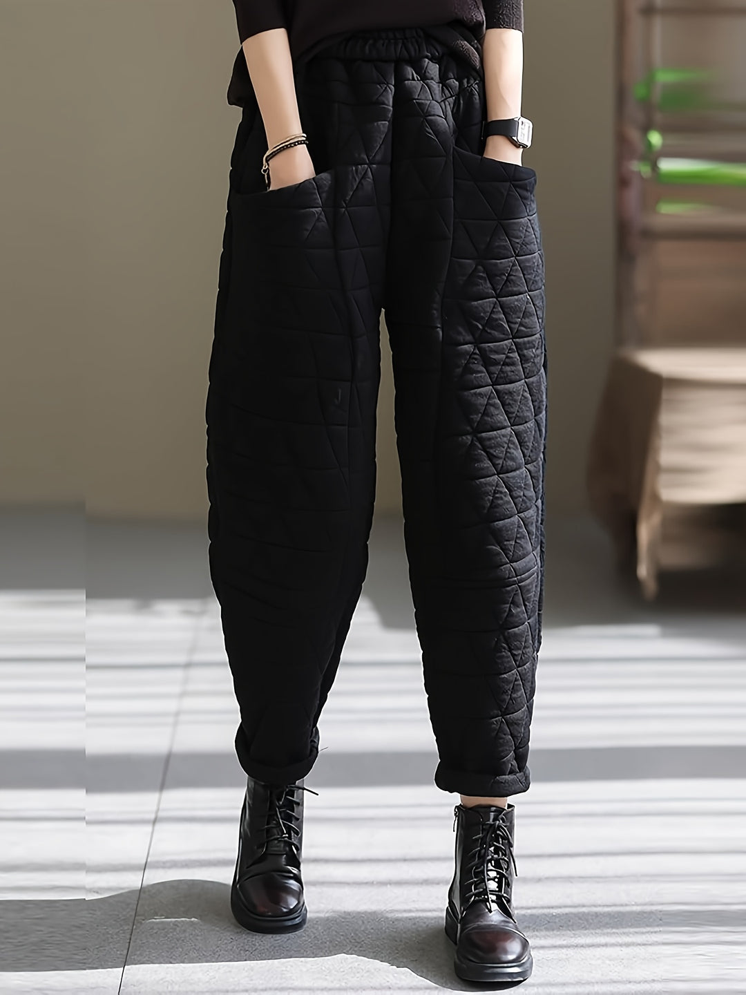 Loft Diamond-Quilted Puff Pant