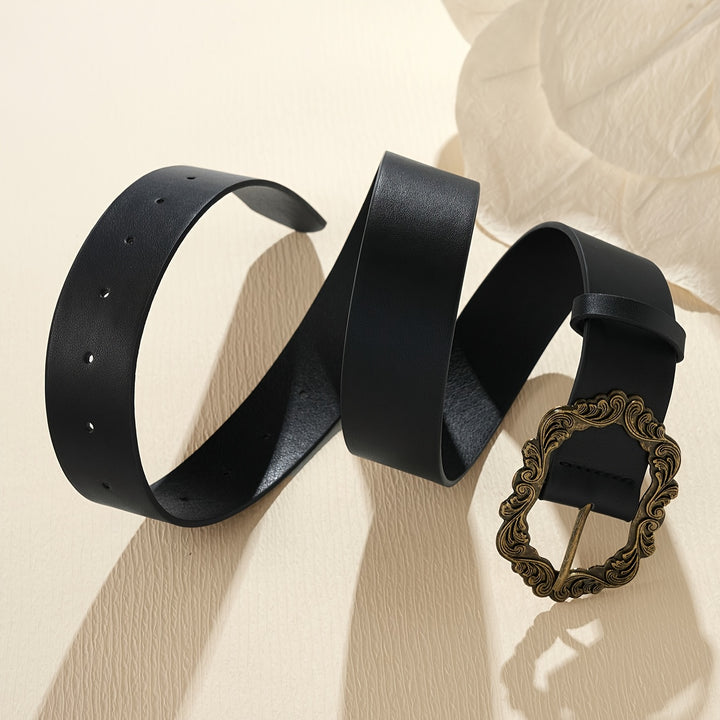 Baroque Buckle Embossed Belt