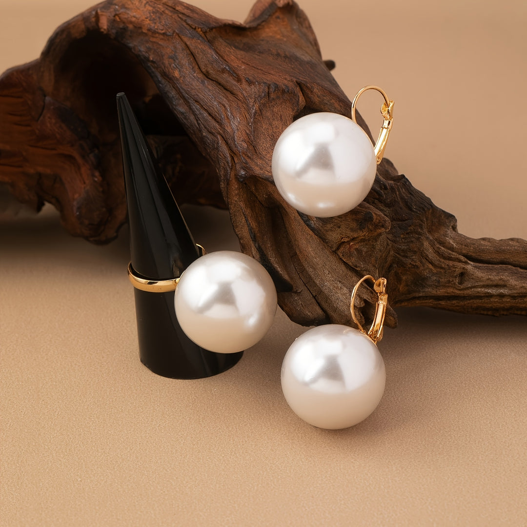 Lumiere Pearl Ring & Earring Set