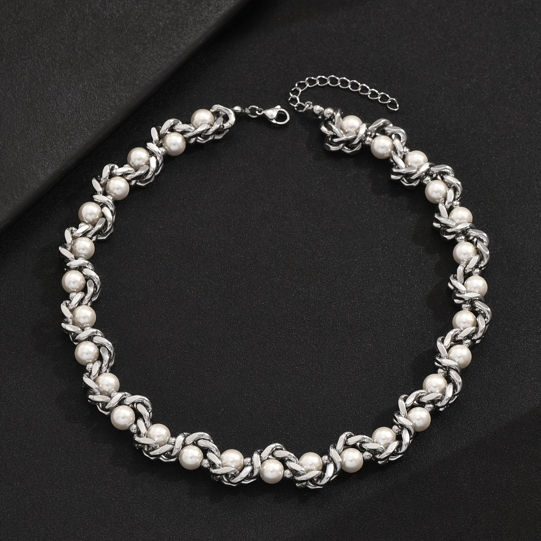 Sterling Pearl Chain Necklace