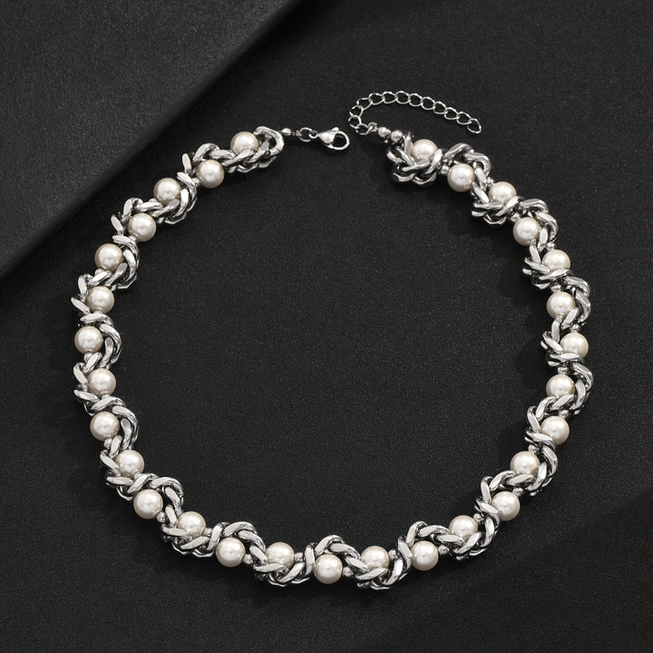 Sterling Pearl Chain Necklace