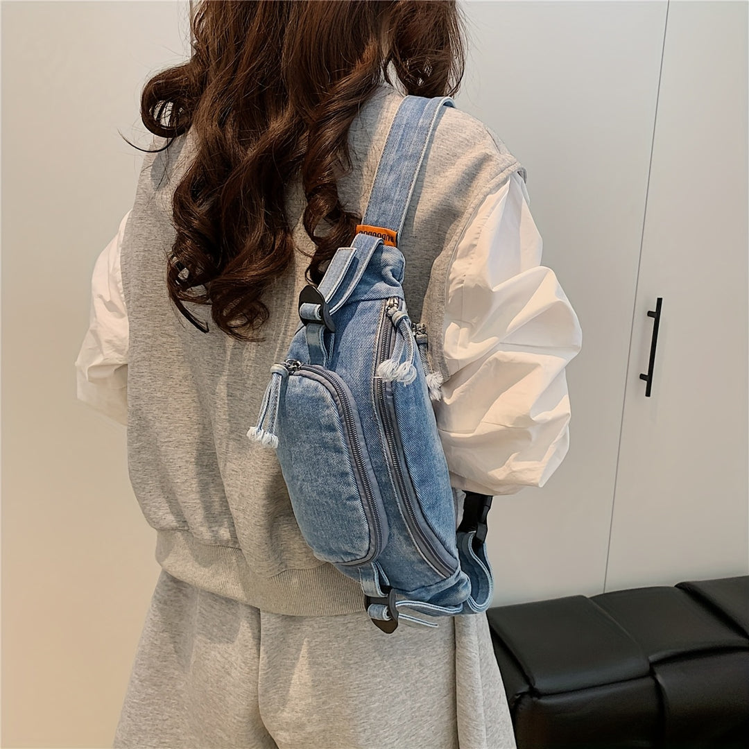 Avalon Washed Denim Sling Bag