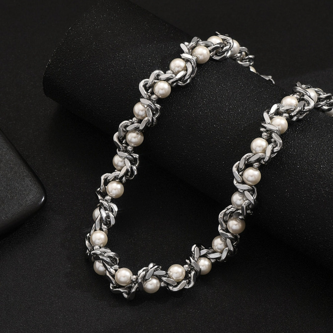 Sterling Pearl Chain Necklace