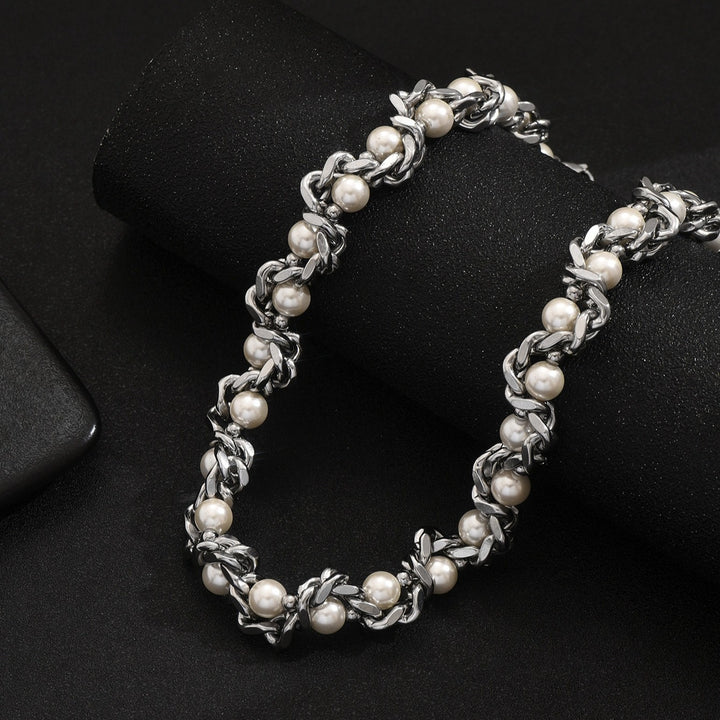Sterling Pearl Chain Necklace