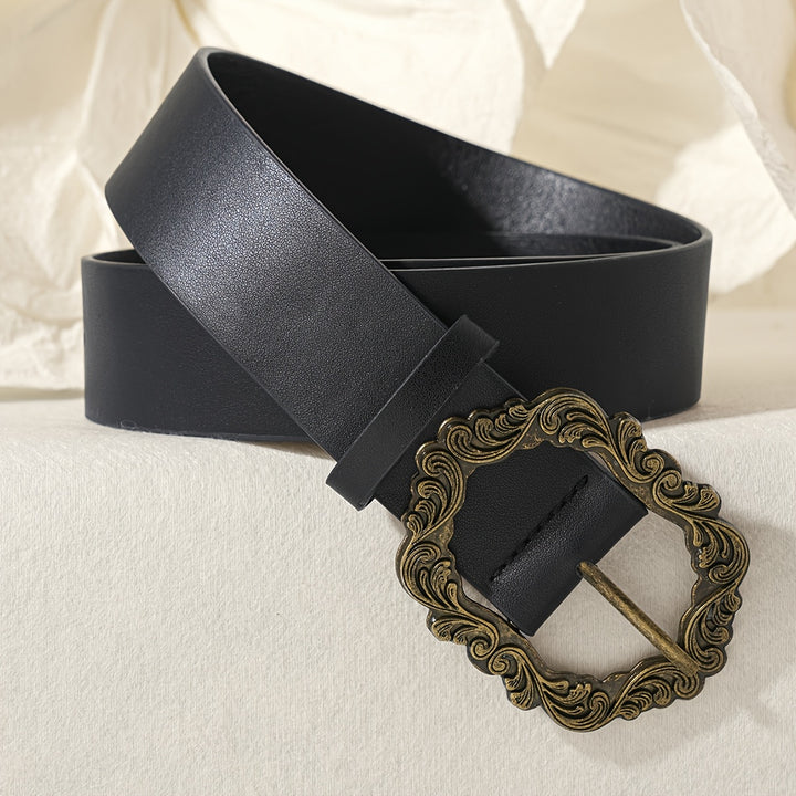 Baroque Buckle Embossed Belt