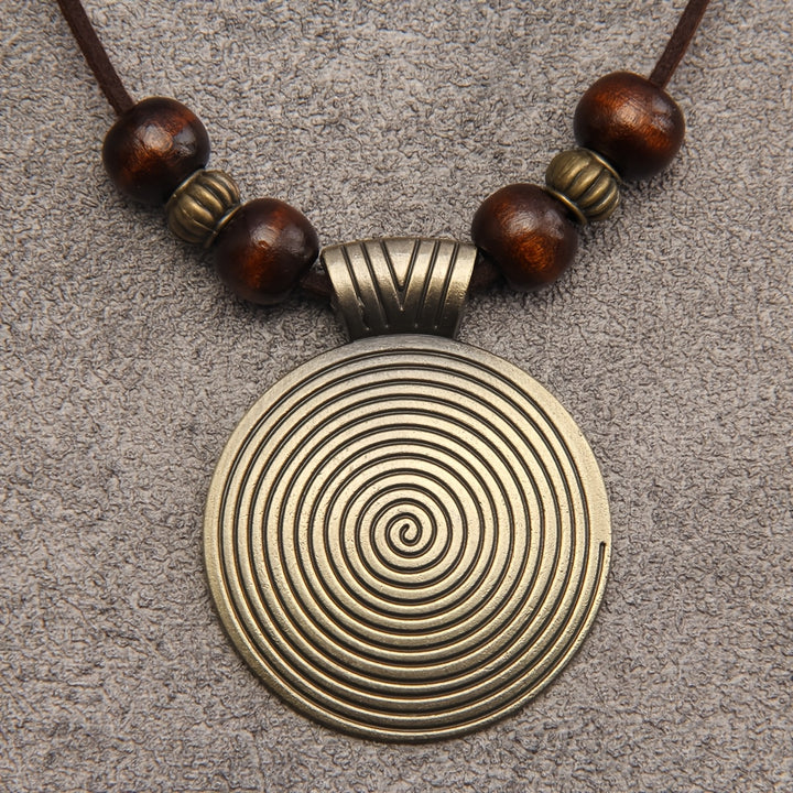 Medallion Disc Pendant Necklace