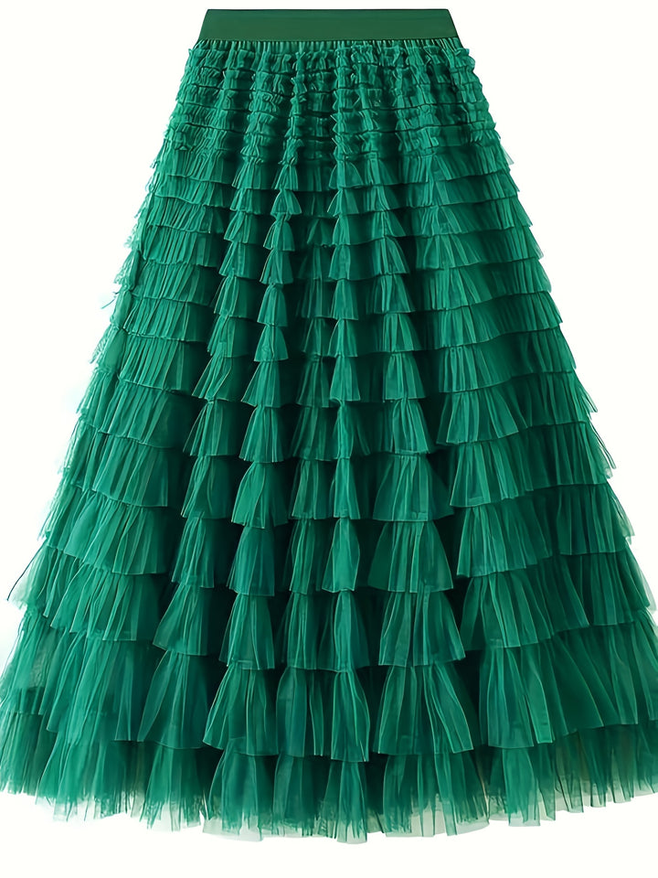 Cascade Layered Hem Skirt