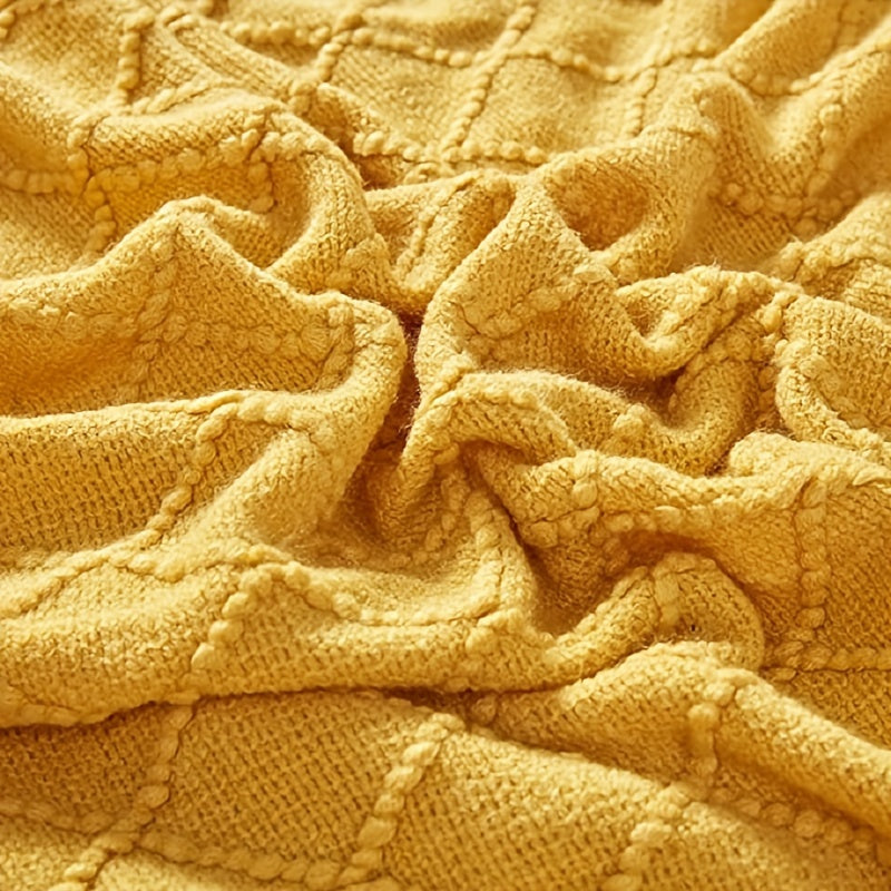 Eden Diamond Fringe Throw Blanket