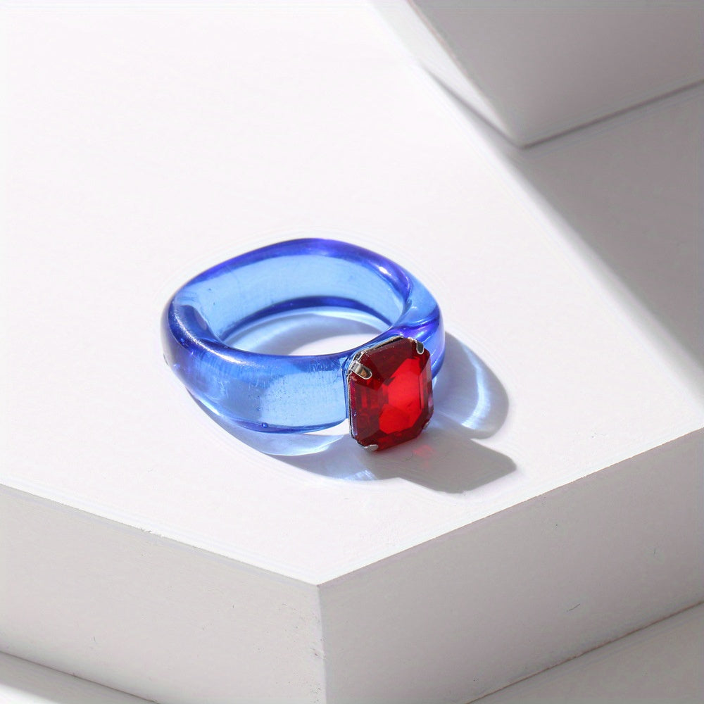 Candy Gloss Translucent Gem Ring