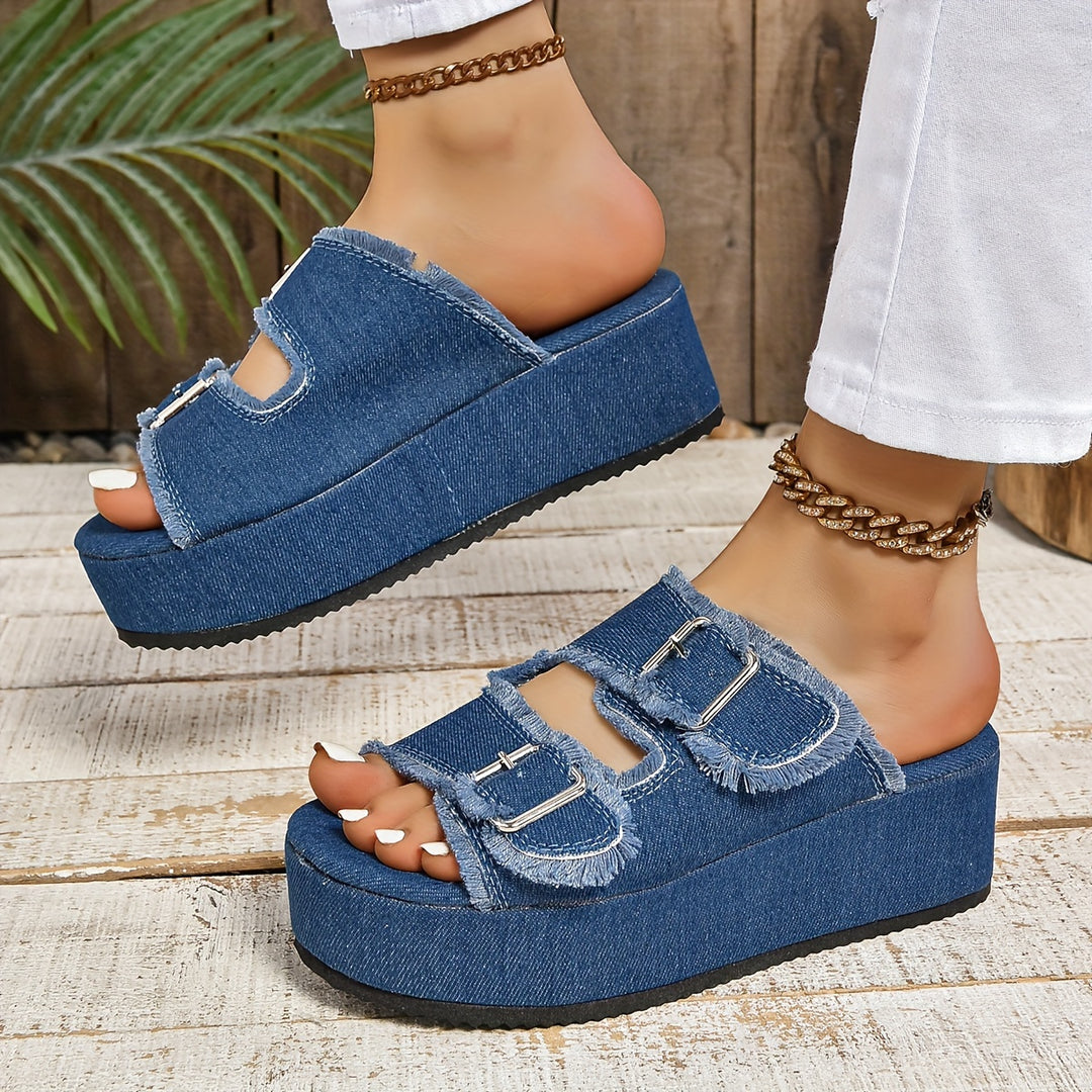 Denim Diva Platform Sandal