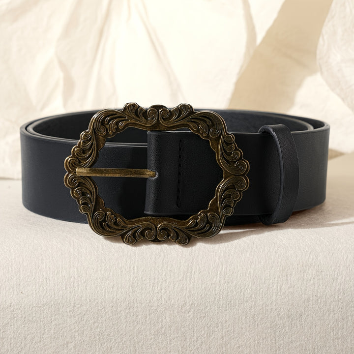 Baroque Buckle Embossed Belt