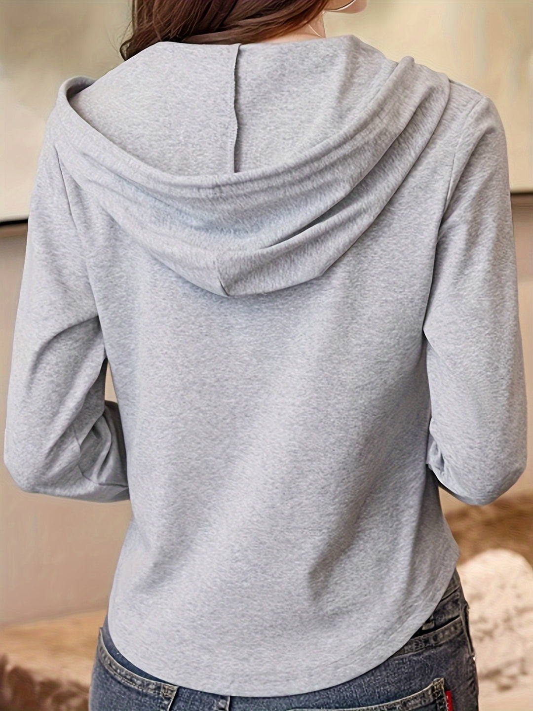 Cassia Henley Hoodie Top