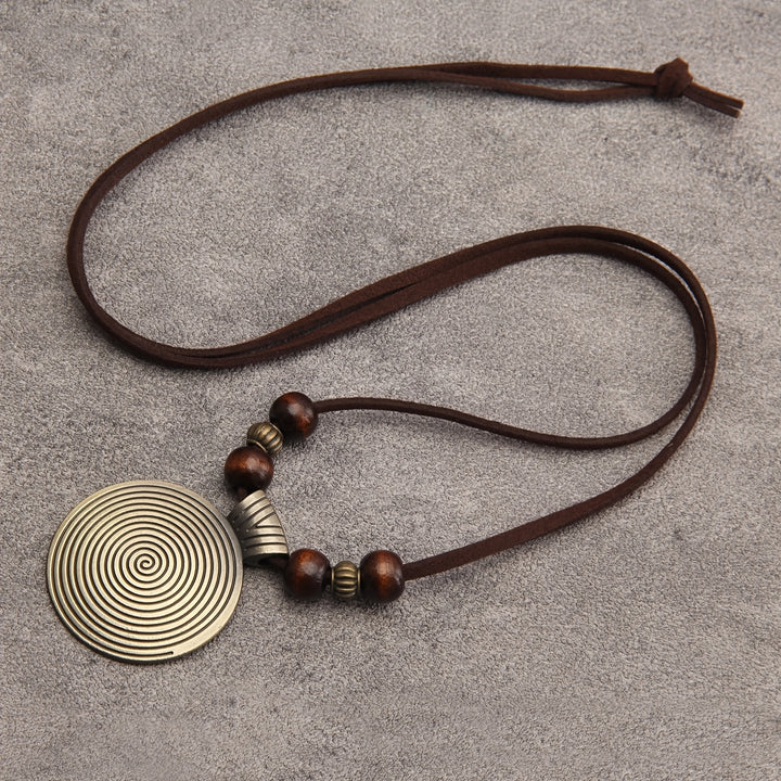 Medallion Disc Pendant Necklace