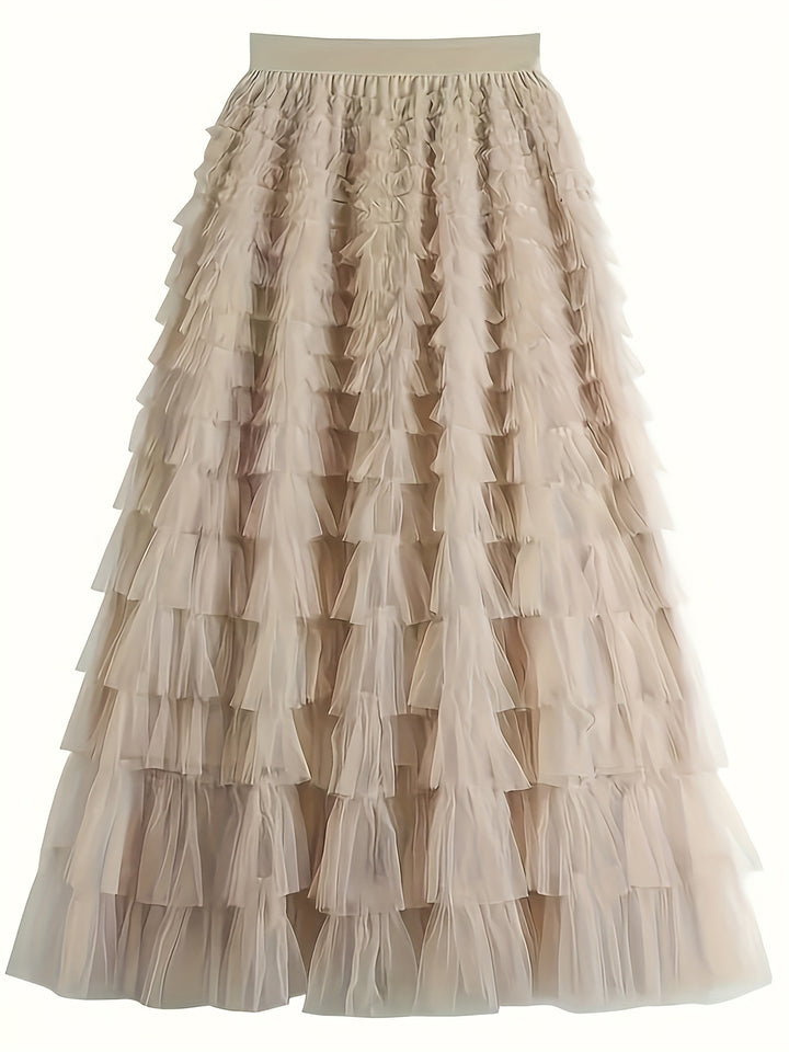 Cascade Layered Hem Skirt