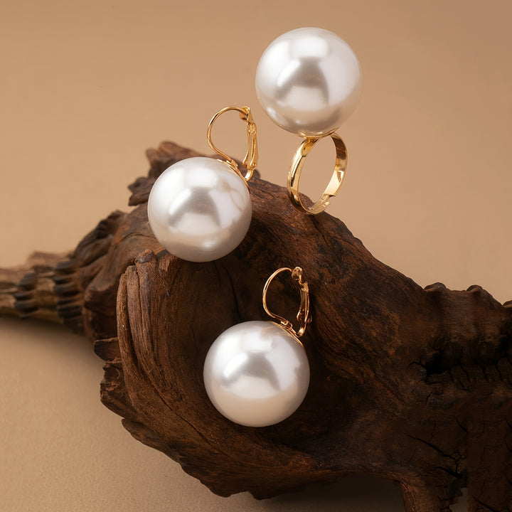 Lumiere Pearl Ring & Earring Set