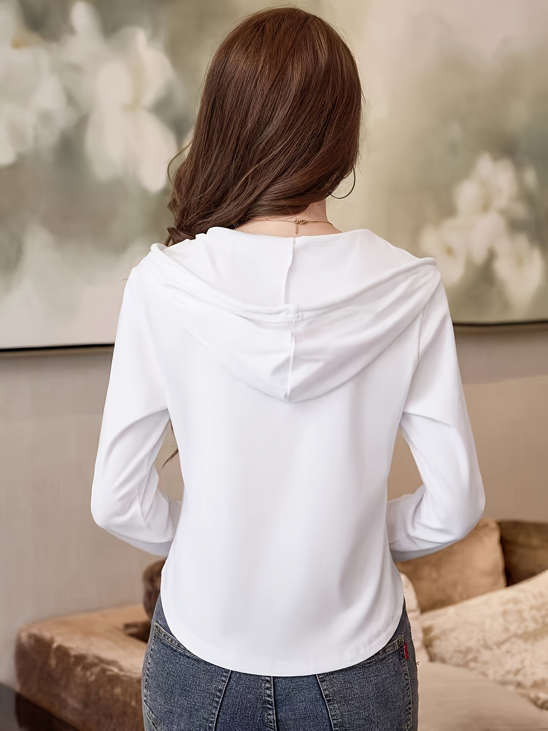 Cassia Henley Hoodie Top