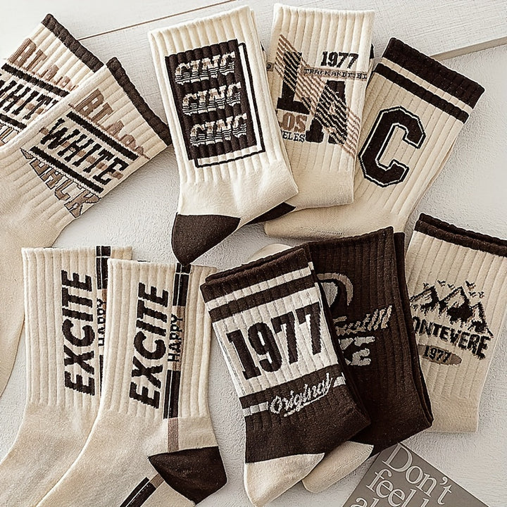 Vintage & Varsity Letter Sock Set