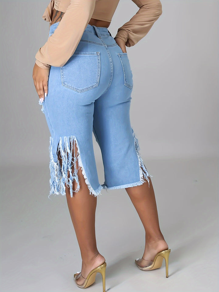 Rebelle Distressed Bermuda Short