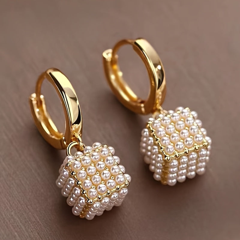 Cubique Pearl Drop Earrings