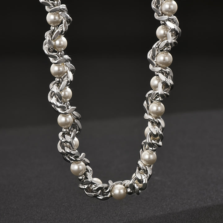Sterling Pearl Chain Necklace