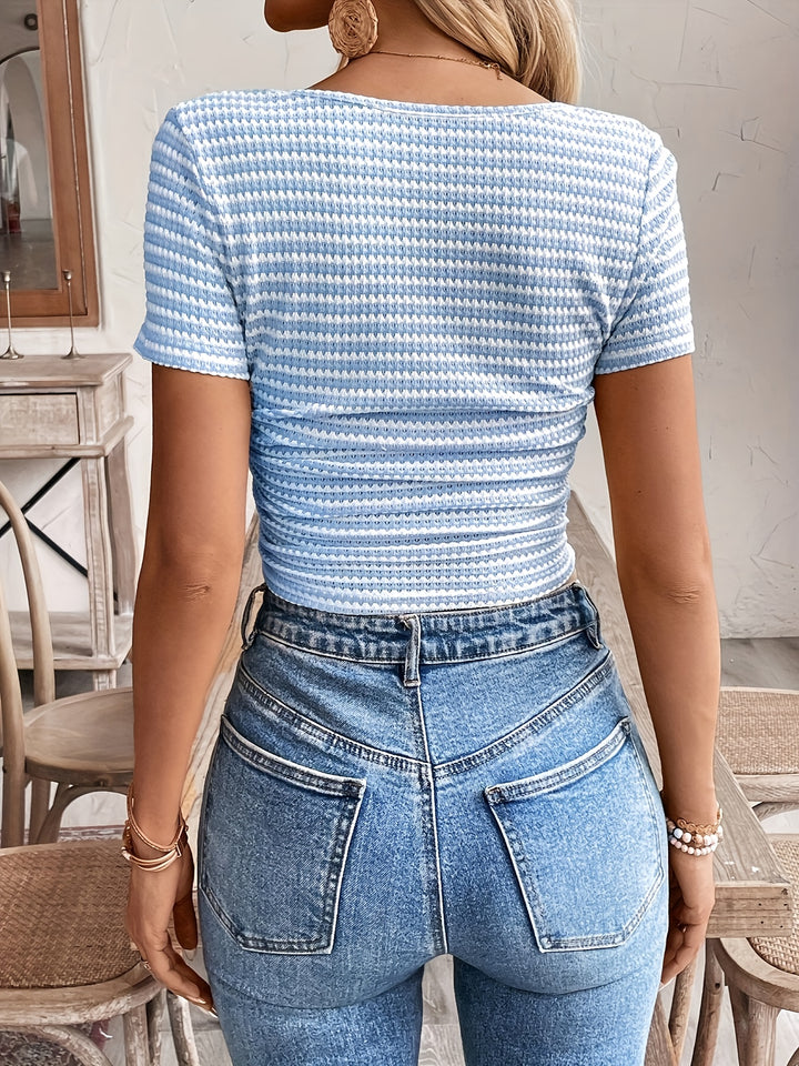 Tahlia Square Neck Cropped Tee