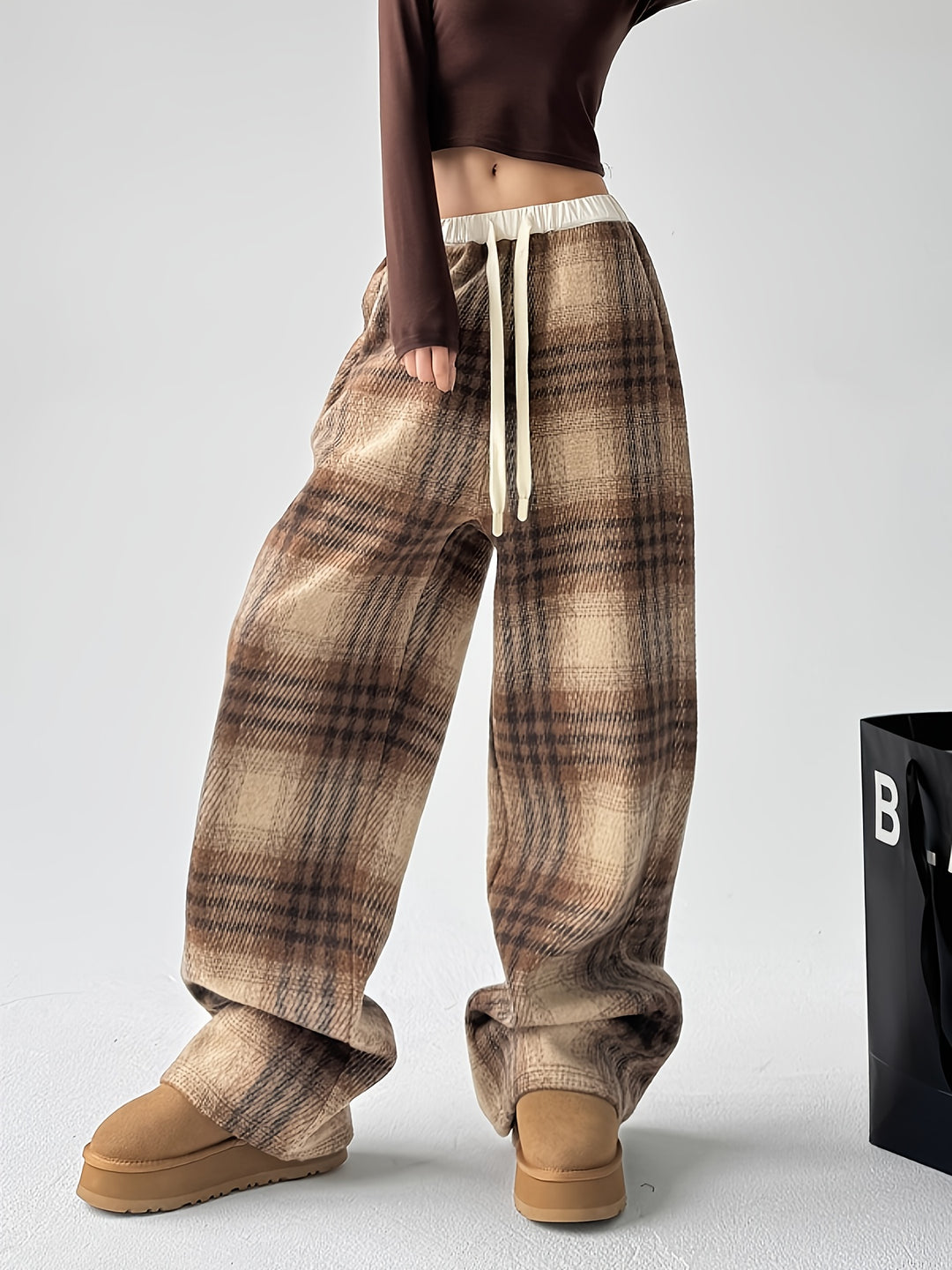 Loft Plaid Tweed Pant