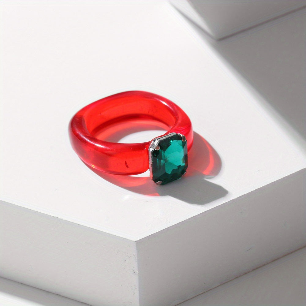 Candy Gloss Translucent Gem Ring