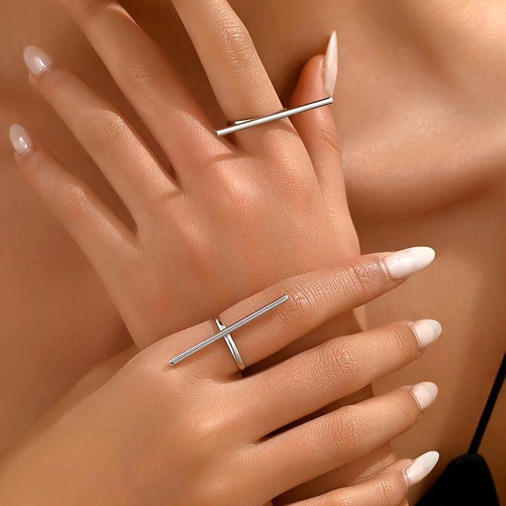 Horizon Bar Ring Set